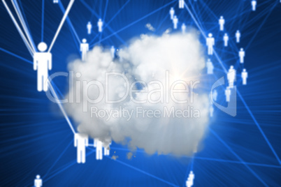 Composite image of cloud computing background