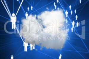 Composite image of cloud computing background