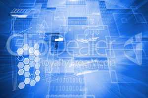 Composite image of technology interface