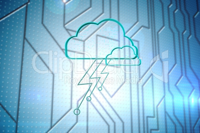 Composite image of cloud computing background