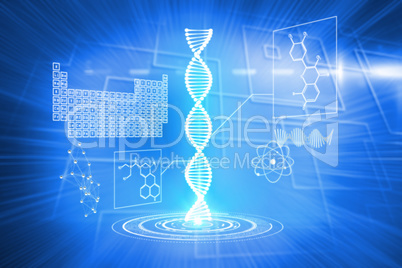 Composite image of dna helix interface