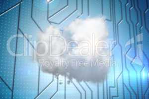 Composite image of cloud computing background