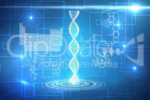 Composite image of dna helix interface