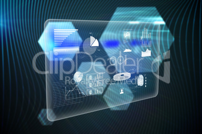 Composite image of abstract technology interface