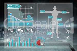 Composite image of medical interface