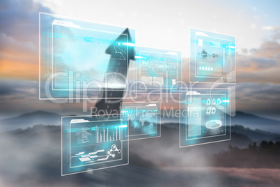 Composite image of business interface