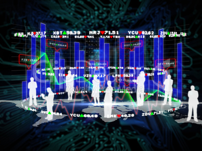 Composite image of business interface