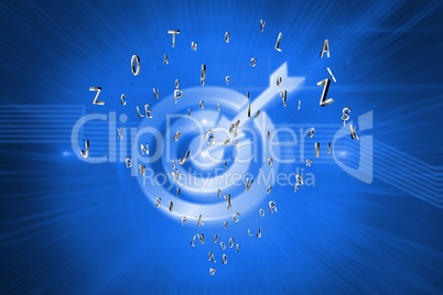 Composite image of silver letters