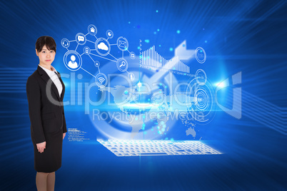 Composite image of serious businesswoman Composite image of serious businesswoman