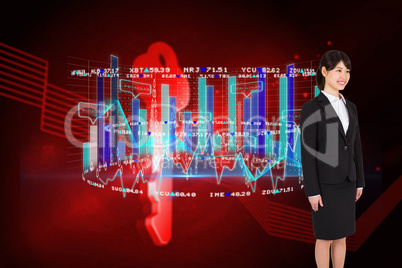 Composite image of smiling businesswoman