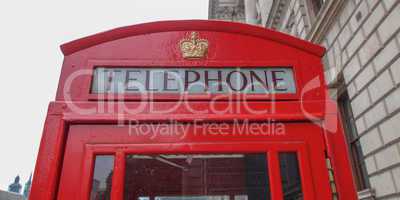 London telephone box