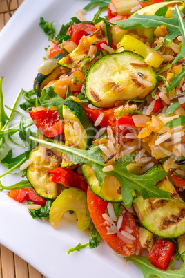 vegetables vegetarian with wild rice