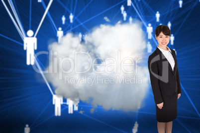 Composite image of smiling businesswoman