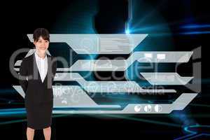 Composite image of smiling businesswoman