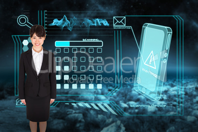 Composite image of smiling businesswoman