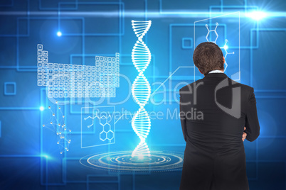 Composite image of thinking businessman