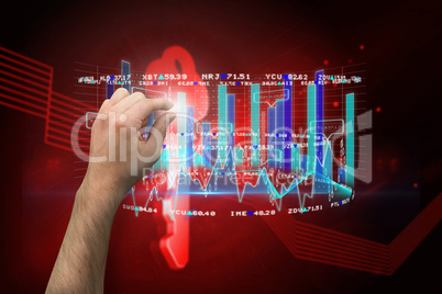 Composite image of hand presenting