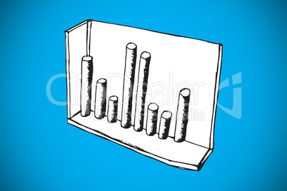 Composite image of bar chart doodle