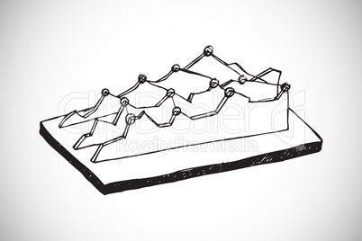 Composite image of data analysis doodle