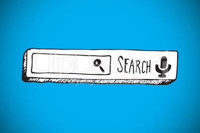 Composite image of search bar doodle