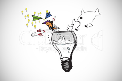 Composite image of abstract idea doodles Composite image of abstract idea doodles
