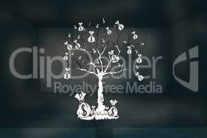 Composite image of money tree doodle