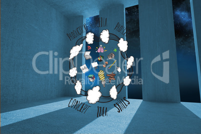 Composite image of idea flowchart