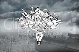 Composite image of ideas doodle