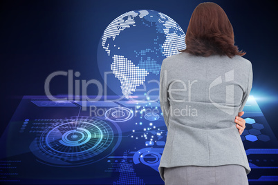 Composite image of businesswoman