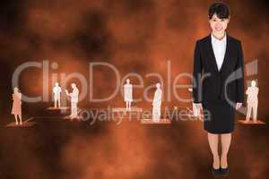 Composite image of smiling businesswoman