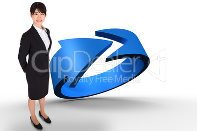 Composite image of smiling businesswoman