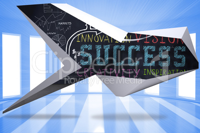 Composite image of success plan on abstract screen