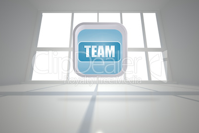 Composite image of team banner on abstract screen Composite image of team banner on abstract screen