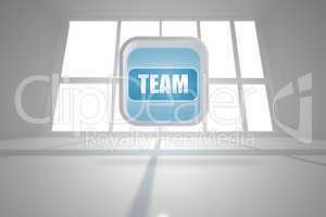 Composite image of team banner on abstract screen