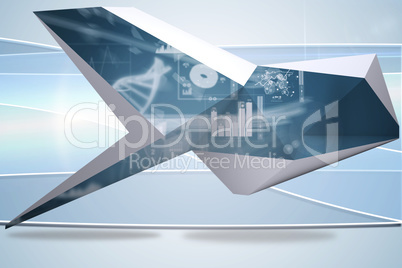 Composite image of interface on abstract screen