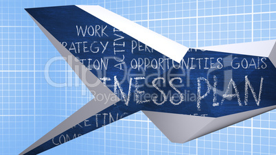 Composite image of business plan on abstract screen