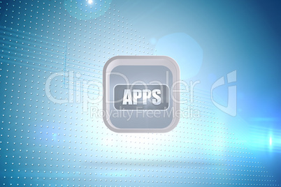Composite image of apps banner on abstract screen