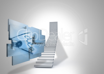 Composite image of idea on abstract screen