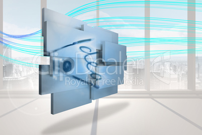 Composite image of idea on abstract screen