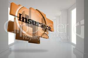 Composite image of insurance on abstract screen