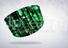 Composite image of green matrix on abstract screen