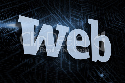 Web against futuristic black and blue background