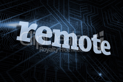 Remote against futuristic black and blue background