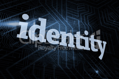 Identity against futuristic black and blue background