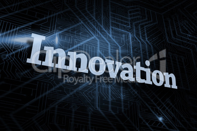 Innovation against futuristic black and blue background