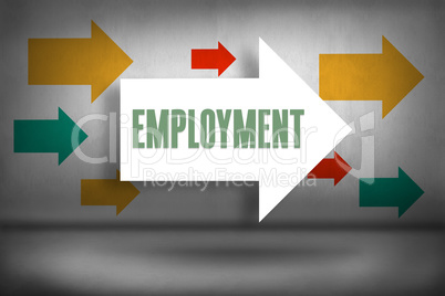 Employment against arrows pointing
