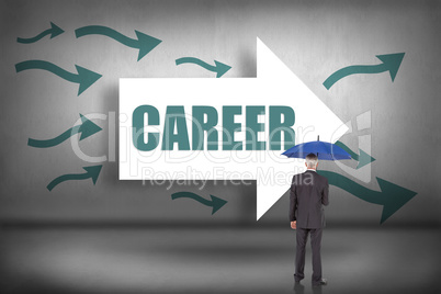 Career against arrows pointing Career against arrows pointing