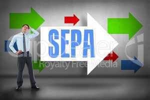 Sepa against arrows pointing