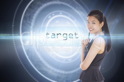 Target against black background with glowing circle