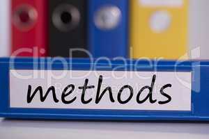 Methods on blue business binder